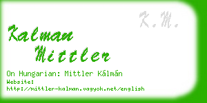 kalman mittler business card