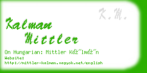 kalman mittler business card